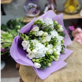 Antalya Çiçekçi Beyaz Frezya Buketi-zc517
