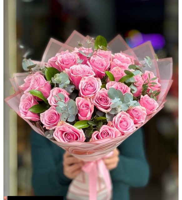 25 Pembe Gülden Buket-zc274