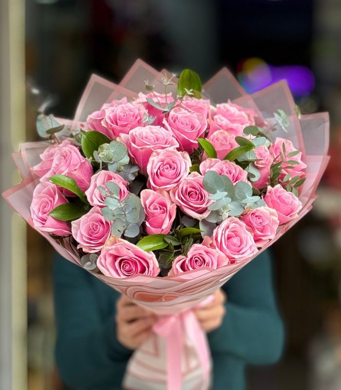 25 Pembe Gülden Buket-zc274