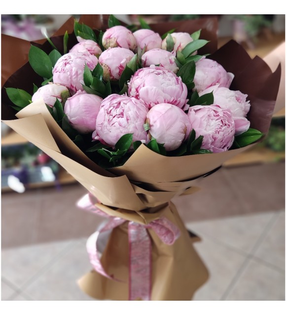 15 Adet Peony(Şakayık) Buketi-zc221