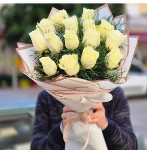 15 Beyaz Gül-zc18