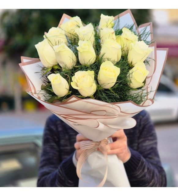 15 Beyaz Gül-zc18